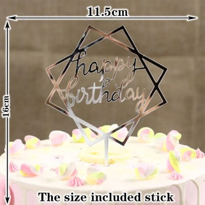 Happy Birthday Cake Topper Acrylic Letter Cake Toppers Party Supplies Happy Birthday Black Cake Διακοσμήσεις για αγόρι 33 σχέδια