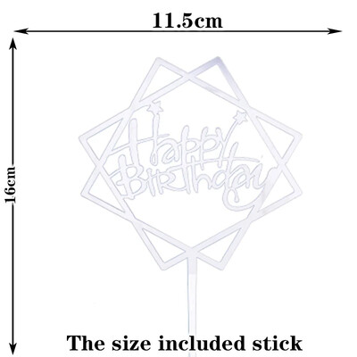 Happy Birthday Cake Topper Acrylic Letter Cake Toppers Party Supplies Happy Birthday Black Cake Διακοσμήσεις για αγόρι 33 σχέδια