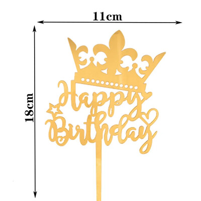 Happy Birthday Cake Topper Acrylic Letter Cake Toppers Party Supplies Happy Birthday Black Cake Διακοσμήσεις για αγόρι 33 σχέδια