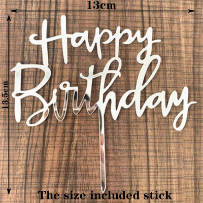 Happy Birthday Cake Topper Acrylic Letter Cake Toppers Party Supplies Happy Birthday Black Cake Διακοσμήσεις για αγόρι 33 σχέδια