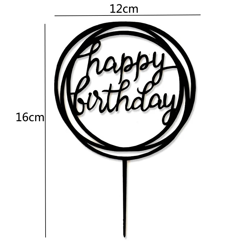 Happy Birthday Cake Topper Acrylic Letter Cake Toppers Party Supplies Happy Birthday Black Cake Διακοσμήσεις για αγόρι 33 σχέδια
