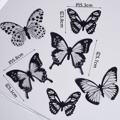 1 комплект украса за торта с пеперуди Парти консумативи Направи си сам 3D топ за торта с пеперуди Декоративна вложка за сватбена торта за рожден ден Аксесоари