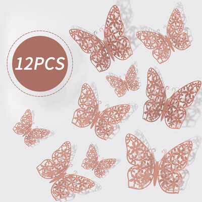 1 комплект украса за торта с пеперуди Парти консумативи Направи си сам 3D топ за торта с пеперуди Декоративна вложка за сватбена торта за рожден ден Аксесоари