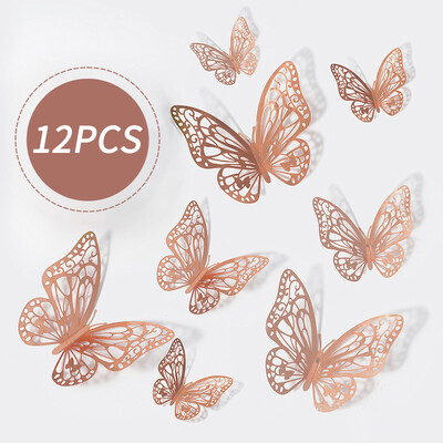 1 комплект украса за торта с пеперуди Парти консумативи Направи си сам 3D топ за торта с пеперуди Декоративна вложка за сватбена торта за рожден ден Аксесоари