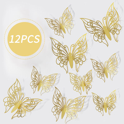 1 комплект украса за торта с пеперуди Парти консумативи Направи си сам 3D топ за торта с пеперуди Декоративна вложка за сватбена торта за рожден ден Аксесоари