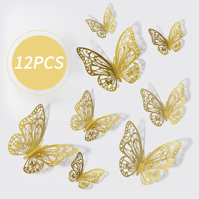 1 комплект украса за торта с пеперуди Парти консумативи Направи си сам 3D топ за торта с пеперуди Декоративна вложка за сватбена торта за рожден ден Аксесоари