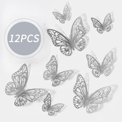 1 комплект украса за торта с пеперуди Парти консумативи Направи си сам 3D топ за торта с пеперуди Декоративна вложка за сватбена торта за рожден ден Аксесоари