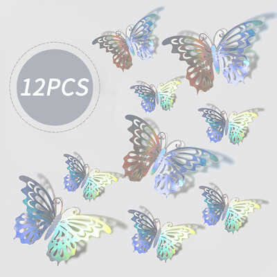 1 комплект украса за торта с пеперуди Парти консумативи Направи си сам 3D топ за торта с пеперуди Декоративна вложка за сватбена торта за рожден ден Аксесоари