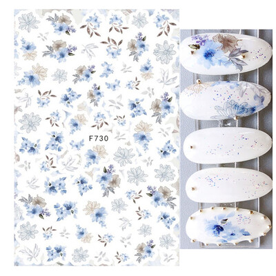 Τρισδιάστατη κόλλα πλάτης Αυτοκόλλητα νυχιών Ακουαρέλα Λουλούδια Ροζ Ροδάκινο άνθη κερασιάς Αυτοκόλλητα Beauty Decals για νύχια