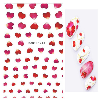 Τρισδιάστατη κόλλα πλάτης Αυτοκόλλητα νυχιών Ακουαρέλα Λουλούδια Ροζ Ροδάκινο άνθη κερασιάς Αυτοκόλλητα Beauty Decals για νύχια