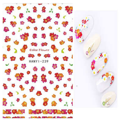 Τρισδιάστατη κόλλα πλάτης Αυτοκόλλητα νυχιών Ακουαρέλα Λουλούδια Ροζ Ροδάκινο άνθη κερασιάς Αυτοκόλλητα Beauty Decals για νύχια