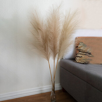 1 τεμ. Faux Pampas Grass Decor Plume Grass Artificial Phragmites australis Διακοσμητικά βάζων Ψεύτικα καλάμια Φυτά Αιώνια λουλούδια