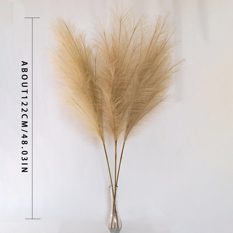 1 τεμ. Faux Pampas Grass Decor Plume Grass Artificial Phragmites australis Διακοσμητικά βάζων Ψεύτικα καλάμια Φυτά Αιώνια λουλούδια