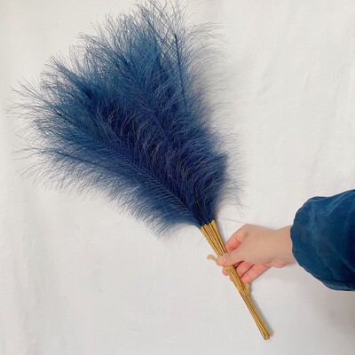 55CM 10PCS Fluffy Pampas Trava Boho Decor Lažna biljka Trska Simulacija vjenčanja Dekoracija doma Umjetno cvijeće