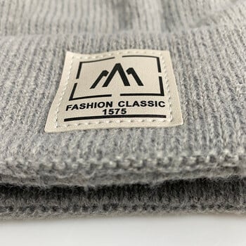 NIXHIT New Plus Velvet Thicken Knitted Beanie Warm Skullies Beanies Мъжки зимни шапки Плетени шапки Ежедневни езда за мъже Шапка Жени