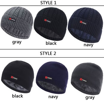 Μάρκα Skullies Beanies Ανδρικά Χειμερινά Καπέλα για Άντρες Καπέλο Γυναικείο Πλεκτό Καπέλο Ανδρικό Ζεστό Παχύ Καπέλο Gorro Γούνα Πλεκτό Καπέλο Beanie