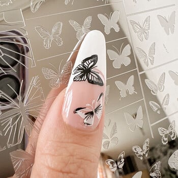 XMQ Nail Art Stamping Plates Πρότυπα λουλουδιών με σχέδια πεταλούδων