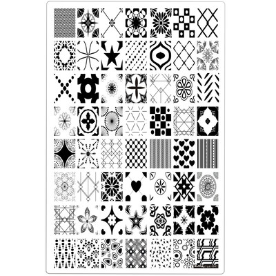 XMQ Nail Art Stamping Plates Πρότυπα λουλουδιών με σχέδια πεταλούδων