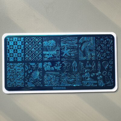 XMQ nagų dailės štampavimo PLOKŠTELĖS OCEAN DESIGNS VASAROS ŠABLONAI