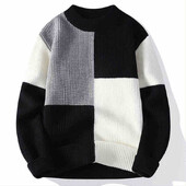 Νέο βελούδινο φθινοπωρινό και χειμώνα και χοντρή αντίθεση με στρογγυλή λαιμόκοψη, μοντέρνο και ευέλικτο, χαλαρό και όμορφο μακρυμάνικο πουλόβερ