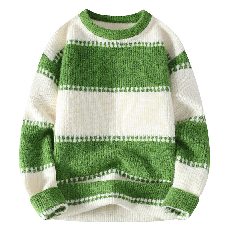 Džemperi muški 2023 Zimski debeli topli džemper muški prugasti džemper jesen Muški vuneni puloveri 5 boja veličina M-3XL MY8003