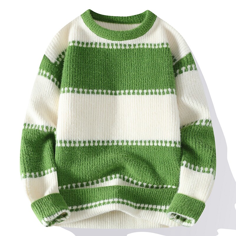 Džemperi muški 2023 Zimski debeli topli džemper muški prugasti džemper jesen Muški vuneni puloveri 5 boja veličina M-3XL MY8003