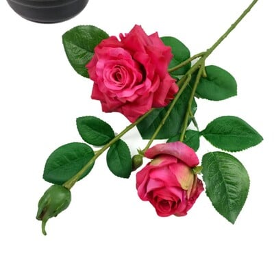 3 κεφαλές υψηλής ποιότητας τριαντάφυλλο ψεύτικα λουλούδια Τεχνητό χέρι αίσθηση ενυδάτωσης λουλούδια φυτά Σαλόνι σπιτιού γραφείου διακόσμηση πάρτι
