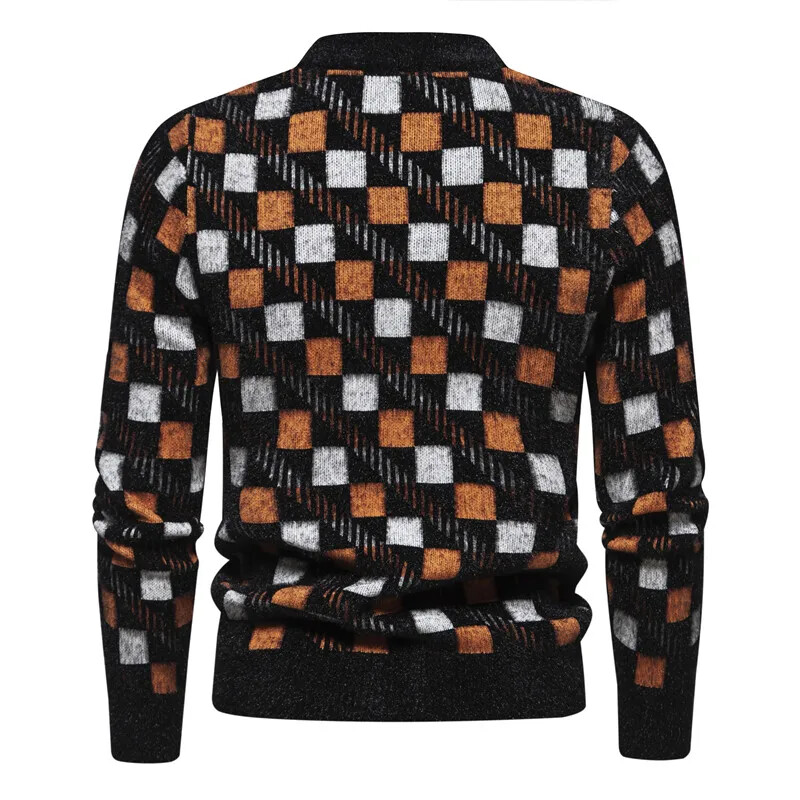 Ανδρικά αντρικά νέα απομίμηση πουλόβερ Απαλό και άνετο μόδας Ζεστό πλεκτό πουλόβερ ανδρικά ρούχα