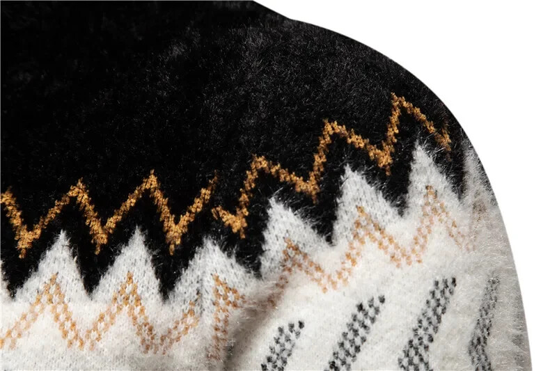 Φθινοπωρινό ανδρικό νέο πουλόβερ απομίμησης βιζόν Μαλακό και άνετο πουλόβερ πουλόβερ ζεστό πλεκτό μόδας