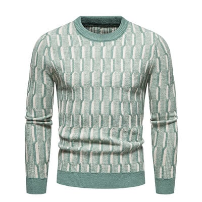 Υψηλής ποιότητας νέο ανδρικό πλεκτό πουλόβερ Casual λεπτό πουλόβερ με στρογγυλή λαιμόκοψη Χειμερινό νεανικό καθημερινό πλεκτό πουλόβερ