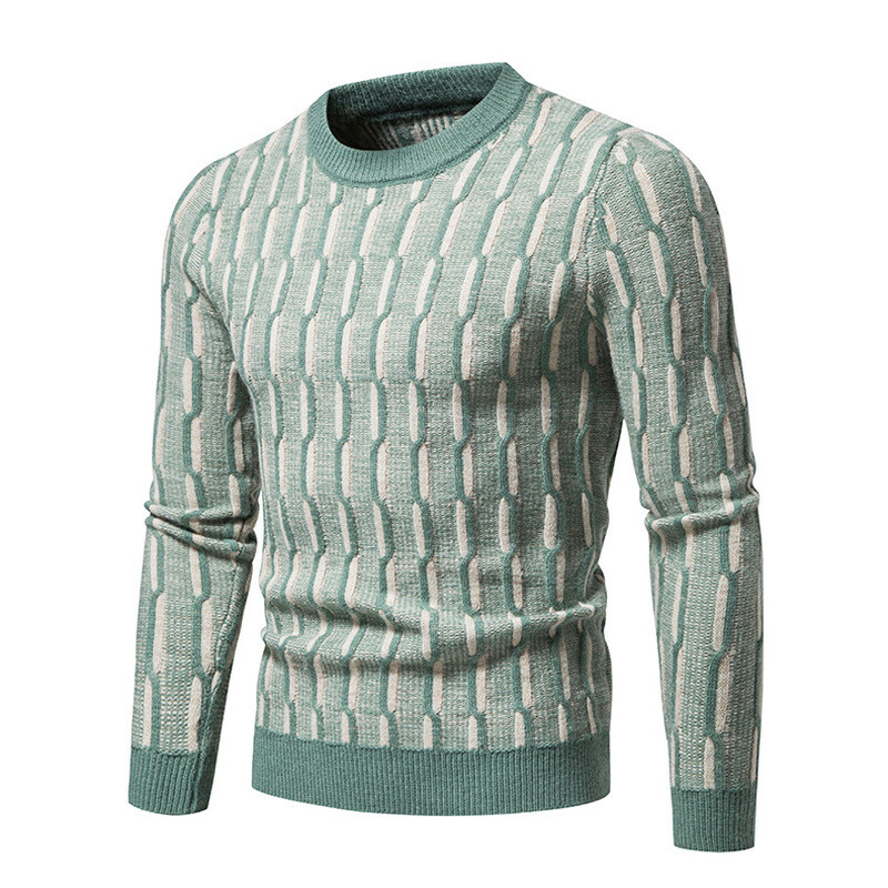 Υψηλής ποιότητας νέο ανδρικό πλεκτό πουλόβερ Casual λεπτό πουλόβερ με στρογγυλή λαιμόκοψη Χειμερινό νεανικό καθημερινό πλεκτό πουλόβερ