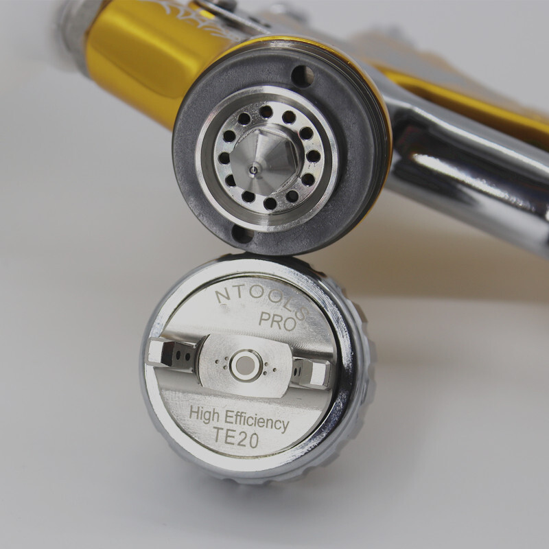 Aukštos kokybės purškimo pistoletas Ntools automobilių dažų purškimo pistoletas TE20/T110 1,3/1,8 mm purkštukų dažų pistoletas vandens pagrindu oro purškimo pistoletas