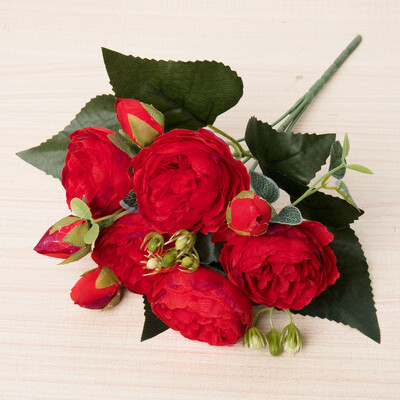 Svileni umjetni cvijet, ruža, buket božura Dekoracija doma, mladenka koja drži cvijeće, vjenčani dekor, buket DIY lažni cvjetni aranžman