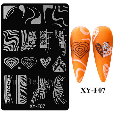 Star Moon Nail Stamping Places Flower Lace Abstract Geometric Lines Printing Stencil Manicuring Art Stamp Templates Nail Tools