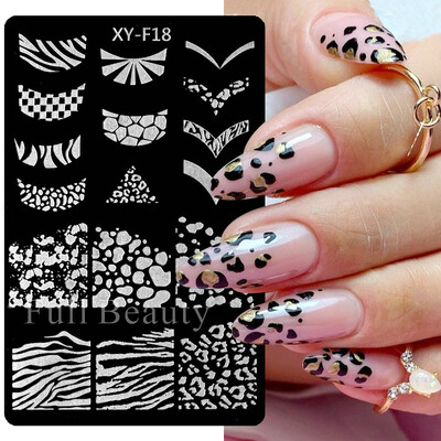 Star Moon Nail Stamping Places Flower Lace Abstract Geometric Lines Printing Stencil Manicuring Art Stamp Templates Nail Tools