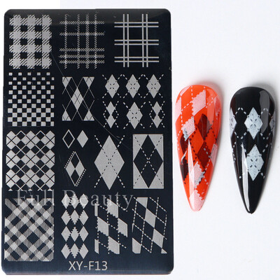 Star Moon Nail Stamping Places Flower Lace Abstract Geometric Lines Printing Stencil Manicuring Art Stamp Templates Nail Tools