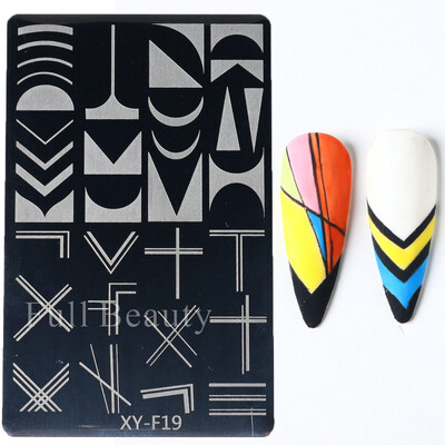 Star Moon Nail Stamping Places Flower Lace Abstract Geometric Lines Printing Stencil Manicuring Art Stamp Templates Nail Tools