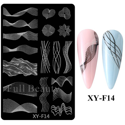 Star Moon Nail Stamping Places Flower Lace Abstract Geometric Lines Printing Stencil Manicuring Art Stamp Templates Nail Tools