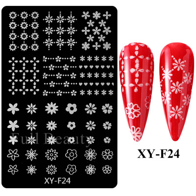 Star Moon Nail Stamping Places Flower Lace Abstract Geometric Lines Printing Stencil Manicuring Art Stamp Templates Nail Tools