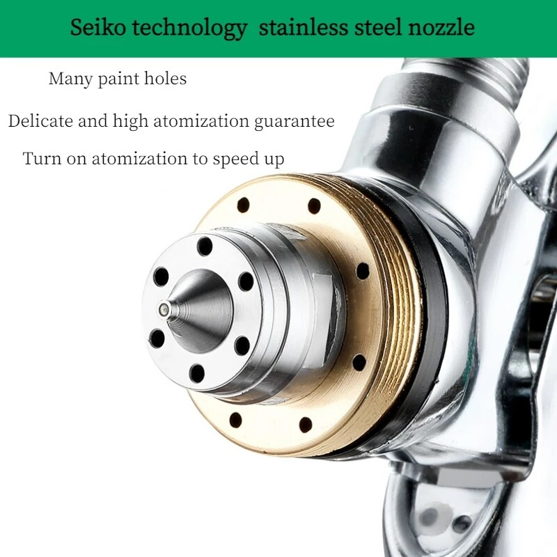 Profesionalus HVLP purškimo pistoletas 1,4 / 1,7 / 2,0 mm purkštukų gravitacijos aerozolis, skirtas automobilių dažymui dažų purškimo pistoletas