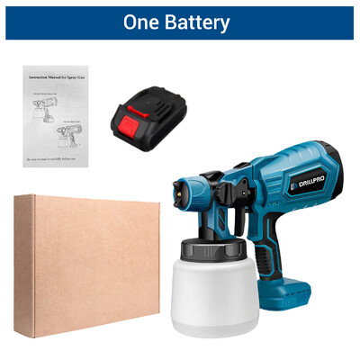 Drillpro 1000ML juhtmeta elektriline pihustuspüstoli värvipihusti suure võimsusega auto mööbli teraskattega õhuhari Makita 18V aku jaoks