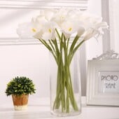 5/10kom Real Touch Calla Lily Umjetno cvijeće Bijeli vjenčani buket Svadbeni tuš Party Cvjetni ukras za dom Lažni cvijet