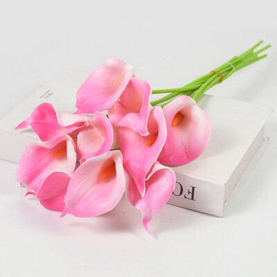 5/10kom Real Touch Calla Lily Umjetno cvijeće Bijeli vjenčani buket Svadbeni tuš Party Cvjetni ukras za dom Lažni cvijet