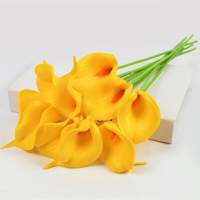 5/10kom Real Touch Calla Lily Umjetno cvijeće Bijeli vjenčani buket Svadbeni tuš Party Cvjetni ukras za dom Lažni cvijet