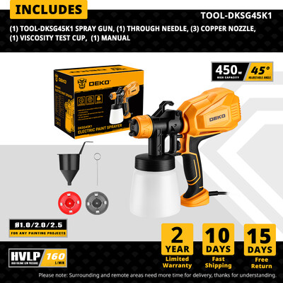 DEKO Naujas produktas DKSG45K1 450W DIDELIOS GALIOS NAMŲ ELEKTROS PURŠKIMO pistoletas Buitinis pasidaryk pats