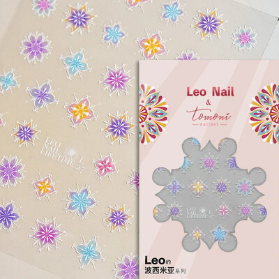 Χρωματιστά ρετρό τοτέμ μποέμικο στυλ 5D μαλακά ανάγλυφα αυτοκόλλητα αυτοκόλλητα νυχιών τέχνης Vintage αυτοκόλλητα μανικιούρ Χονδρική