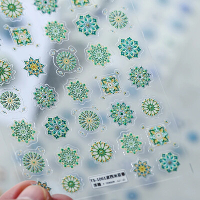 Χρωματιστά ρετρό τοτέμ μποέμικο στυλ 5D μαλακά ανάγλυφα αυτοκόλλητα αυτοκόλλητα νυχιών τέχνης Vintage αυτοκόλλητα μανικιούρ Χονδρική