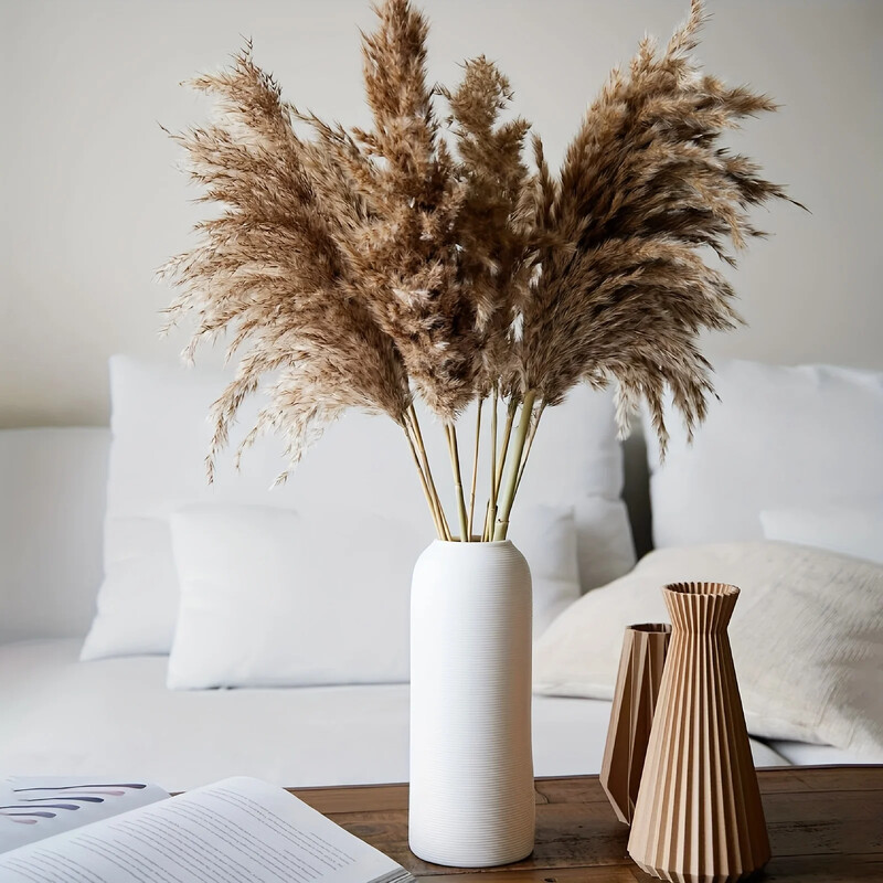 15 komada paperjastog pampas buketa suhog cvijeća Boho seoska vaza za dom Dekoracija zečića Zečji repovi Pampa rekviziti za vjenčanje Dekoracija