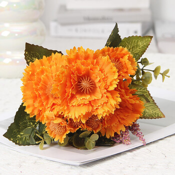 7 Heads Fake Sunflower Gerbera Artificial Gerbera Wedding Decoration Fake Flower Simulation Plant Διακόσμηση σπιτιού Σκοποβολής