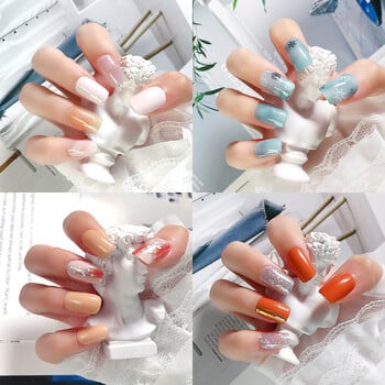 20tip Semi Cured Gel Nails Art Sliders Μανικιούρ UV LED Λάμπα Semi Cured Gel Design Nail Decals Αδιάβροχη διακόσμηση με αυτοκόλλητο νυχιών